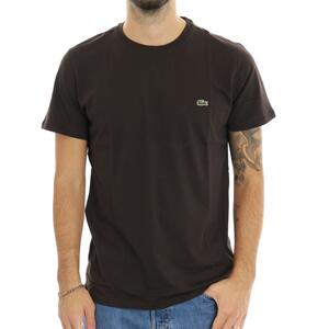 T-SHIRT BASIC LACOSTE MARRONE